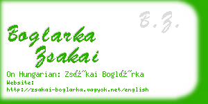 boglarka zsakai business card